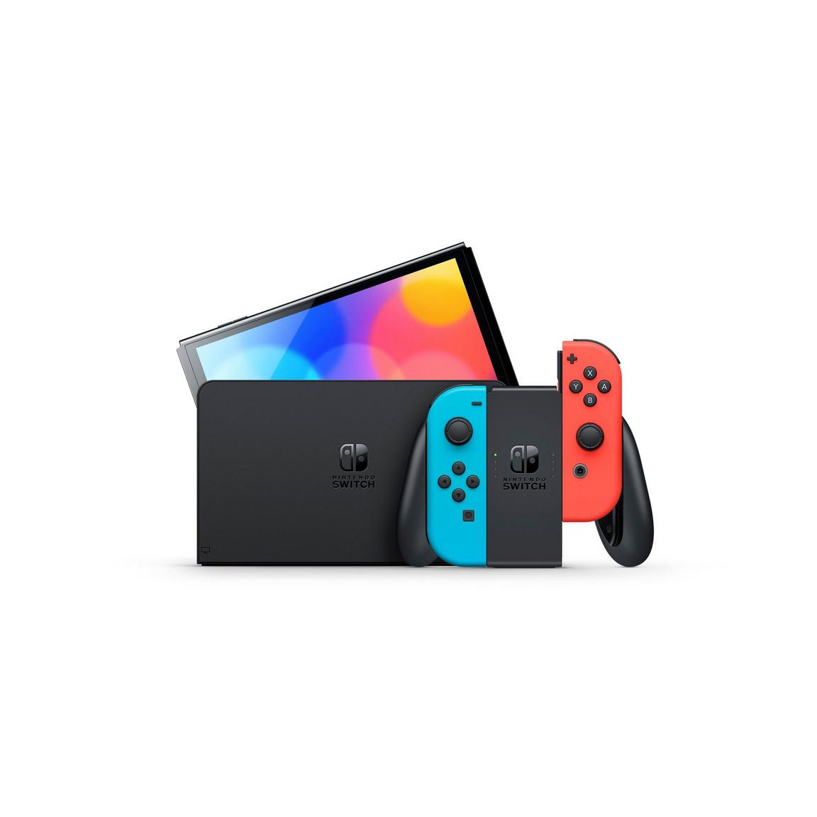 Nintendo Switch OLED Console Blue and Red Joy-Con